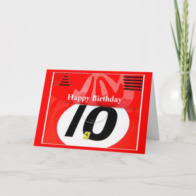 Feliz Aniversário - Cartão Dezenas (Frente)