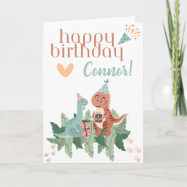 Feliz aniversário | Cartão Dinossauro