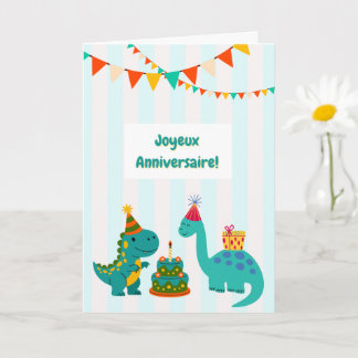 Feliz Aniversário Cartão Dinossauro Cartão de Dino