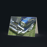 "Feliz aniversario, cartão do filho"<br><div class="desc">' 57 Chevy com lotes do cromo.</div>
