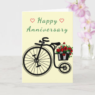 Feliz Aniversário Cartão Flores Românticas