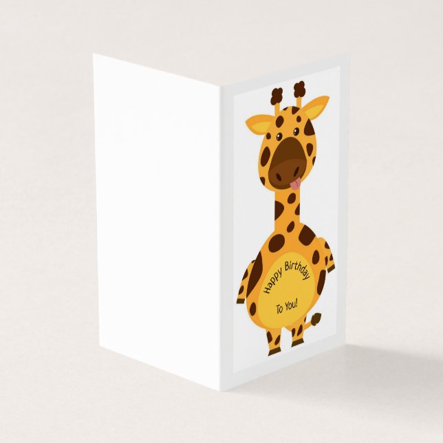 Feliz Aniversário - Cartão Infantil (Exterior)