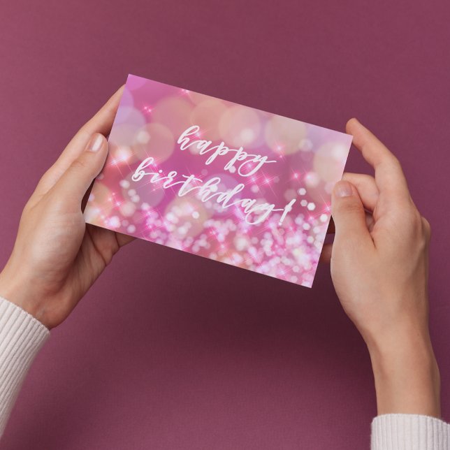 Feliz Aniversário! Cartão Postal Glamouroso com Fa (Criador carregado)