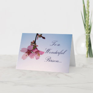 Feliz Aniversário, Cherry Blossom - Cartão de Saud