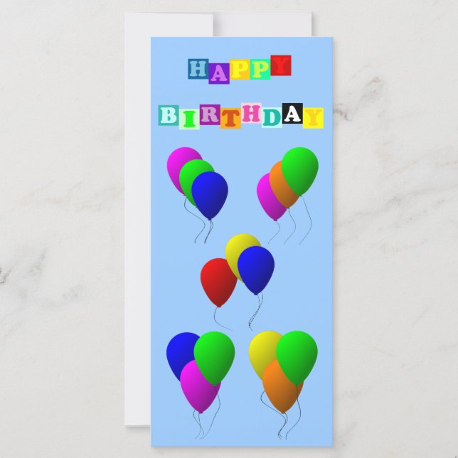 Feliz aniversário com Balões por Shirley Taylor (Frente)