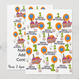 Feliz Aniversário Convite Primeiro Aniversário #