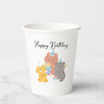 Feliz Aniversário Copo de Papel