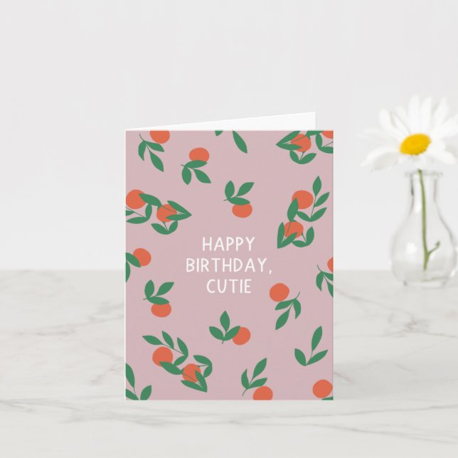 Feliz aniversário, Cutie! - Cartão de Saudação Cle (Planta pequena)