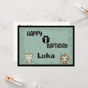 Feliz Aniversário da 1ª rua Selvagem Safari Feliz