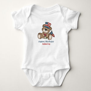 Feliz aniversário da América - Camiseta do urso pa