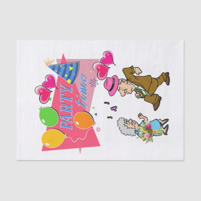 Feliz aniversário da Festa de Papel Tecido (Frente )