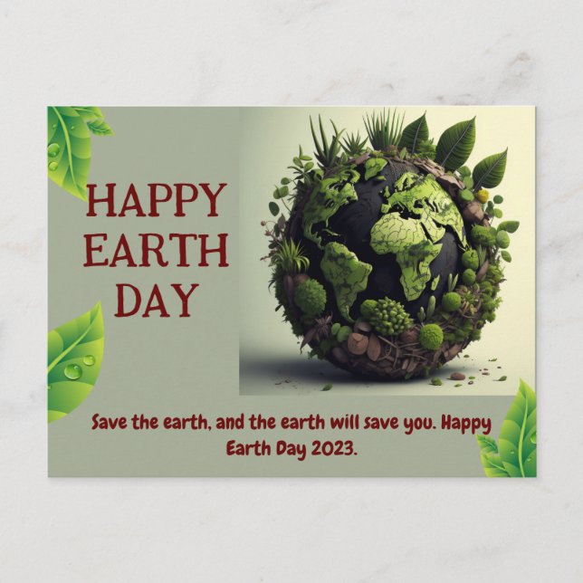 FELIZ ANIVERSÁRIO DA TERRA Cartão postal (Frente)