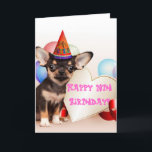 Feliz aniversário de 30 anos Chihuahua - Cartão de<br><div class="desc">adicionar texto ou carregar a sua própria imagem</div>