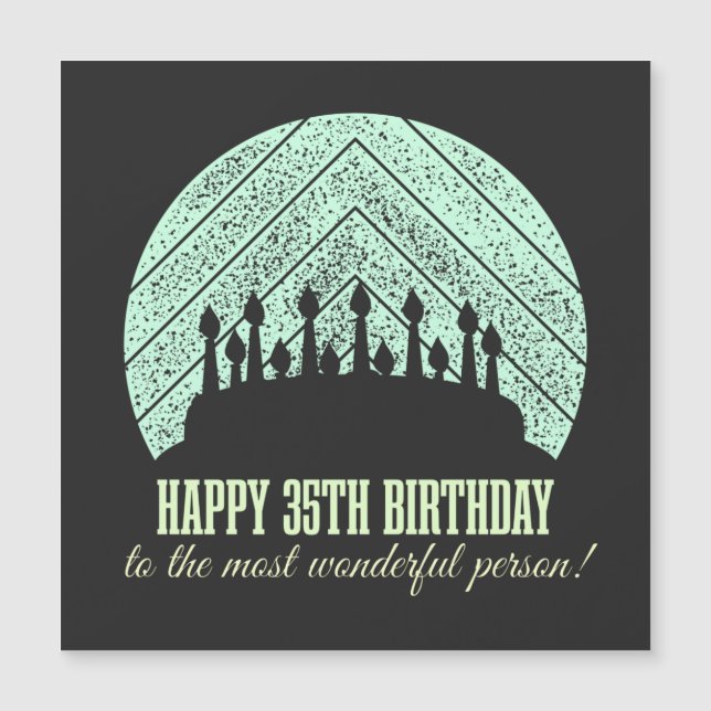 Feliz aniversário de 35 anos para a pessoa mais ma (Frente)