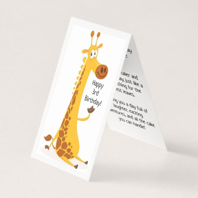 Feliz aniversário de 3 anos - Cartão para Crianças (Frente)