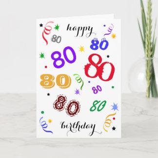 Feliz aniversário de 80 - Wowza! Cartão Comemorati