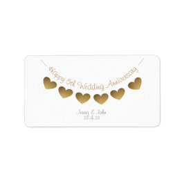 Feliz aniversário de casamento de 5, etiquetas de