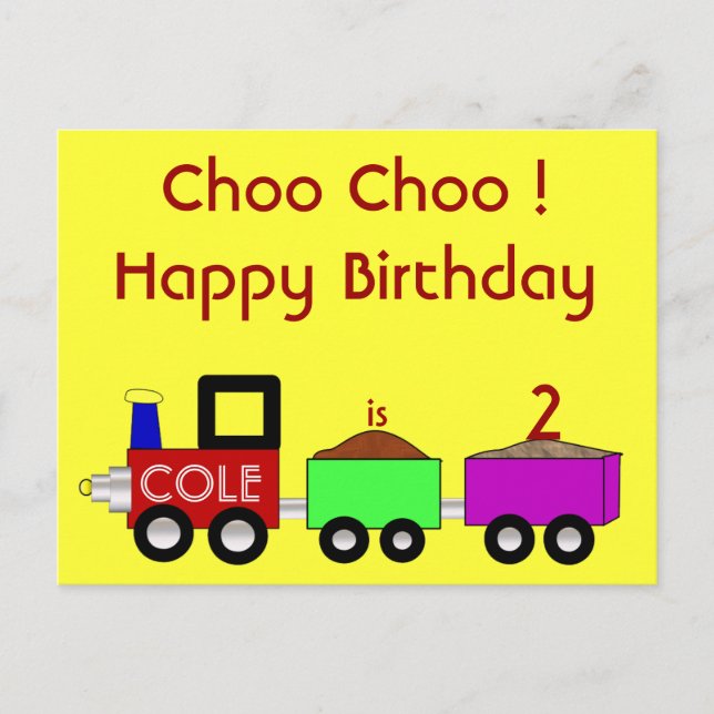 Feliz aniversario de Choo Choo!! cartão (Frente)
