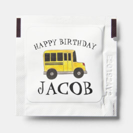 Feliz Aniversário de Ensino de Ônibus Amarelo