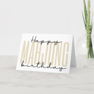 Feliz aniversário de Mahjong Cartões de agradecime