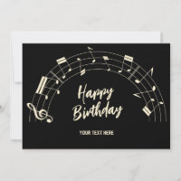 Feliz aniversário de notas musicais