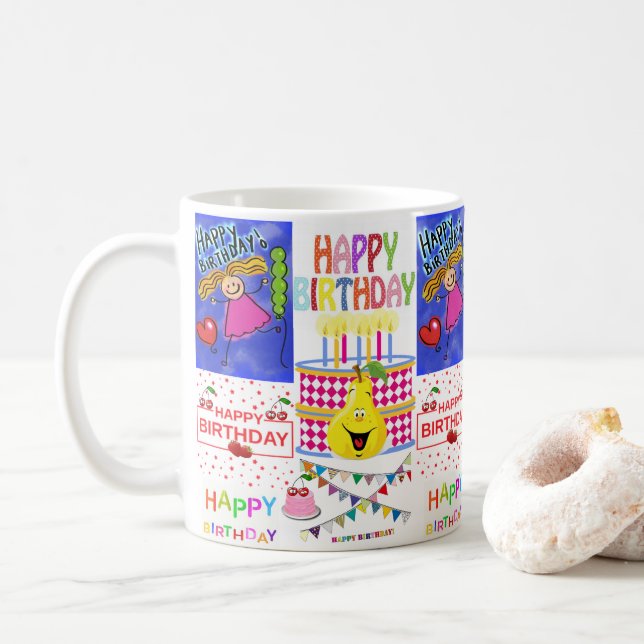 Feliz Aniversário de Pera de Caneca (Com Donut)