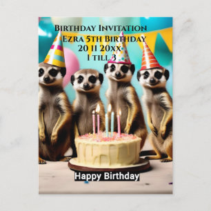 Feliz Aniversário de Suricata, Convite para Festa 