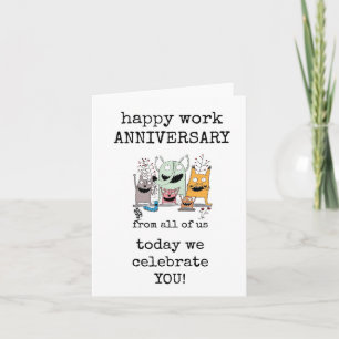 Feliz Aniversário de Trabalho, Cartão de Celebraçã