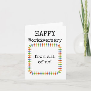 Feliz Aniversário de Trabalho de Todos Nós Cartão