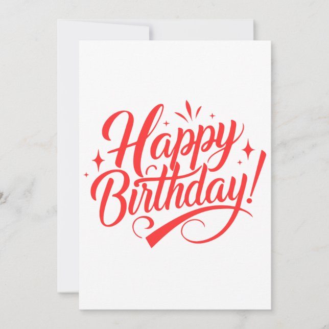 Feliz Aniversário Design – Perfeito para Cartões (Frente)