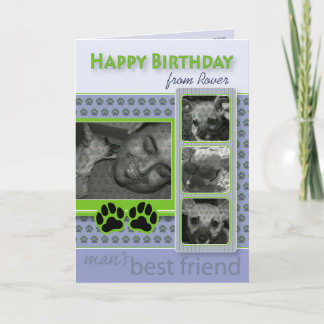 Feliz aniversario do cartão de aniversário do cão