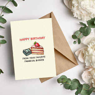 Feliz Aniversário Do Cartão Financeiro Favorito