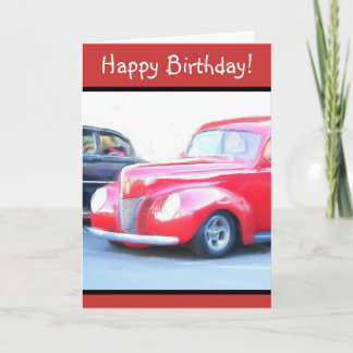Feliz Aniversário do Cartão Vermelho Clássico