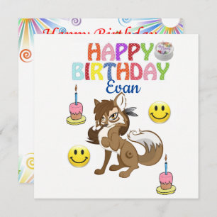 Feliz Aniversário do Convite Wolf