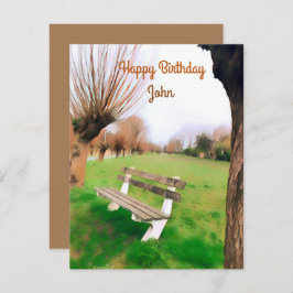 Feliz Aniversário Do Jardim De Aquarelas Para Ele