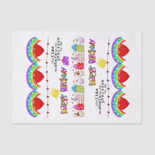 Feliz aniversário do Papel Tecido do dia de os nam (Frente )