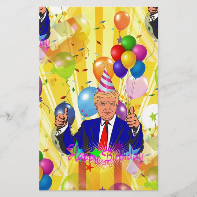 feliz aniversário donald trump (Frente)