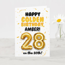 Feliz Aniversário Dourado, Cartão de Aniversário d