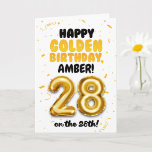 Feliz Aniversário Dourado, Cartão de Aniversário d