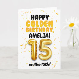 Feliz Aniversário Dourado, Cartão de Aniversário d