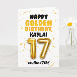 Feliz Aniversário Dourado, Cartão de Aniversário d