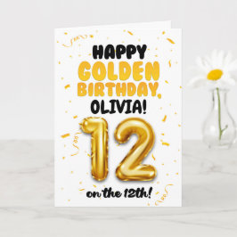 Feliz Aniversário Dourado, Cartão de Aniversário d