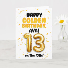 Feliz Aniversário Dourado, Cartão de Aniversário d