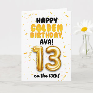 Feliz Aniversário Dourado, Cartão de Aniversário d