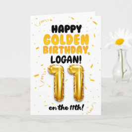 Feliz Aniversário Dourado, Cartão de Aniversário d
