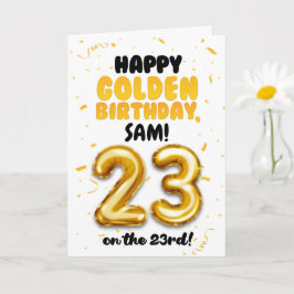 Feliz Aniversário Dourado, Cartão de Aniversário d