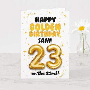 Feliz Aniversário Dourado, Cartão de Aniversário d