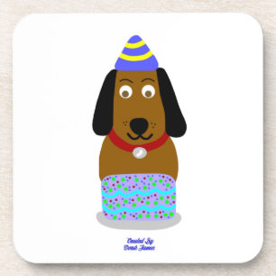 Feliz aniversário Duro Pup Porta copos de plástico