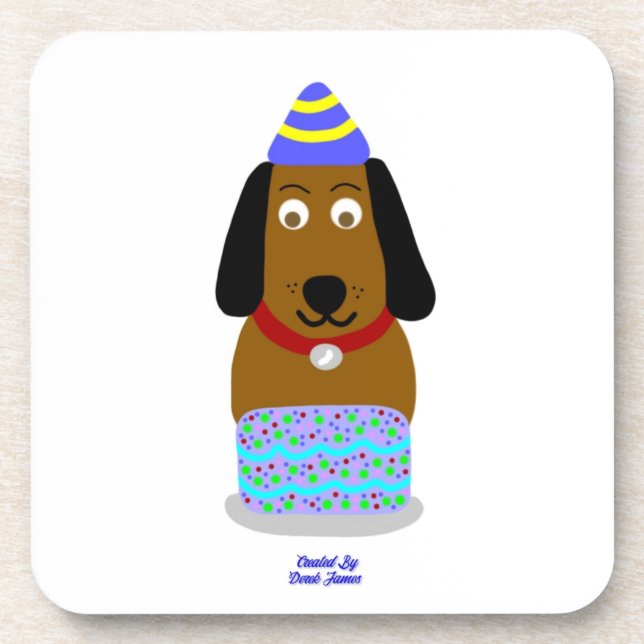 Feliz aniversário Duro Pup Porta copos de plástico (Frente)
