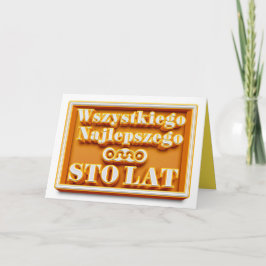 Feliz Aniversário em Cartão Polonês